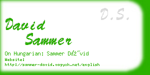 david sammer business card